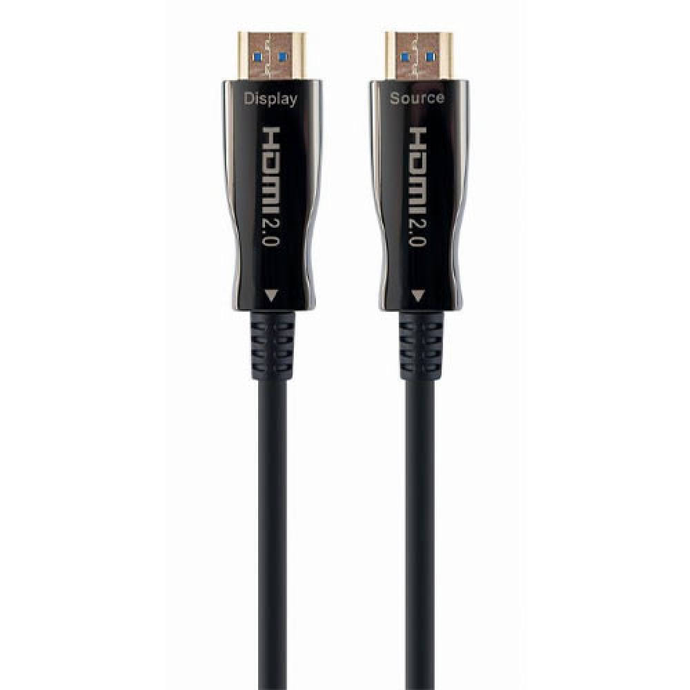 Cablexpert Active Optical HDMI 2.0 HDMI male - HDMI male 20m Μαύρο (CCBP-HDMI-AOC-20M-02)