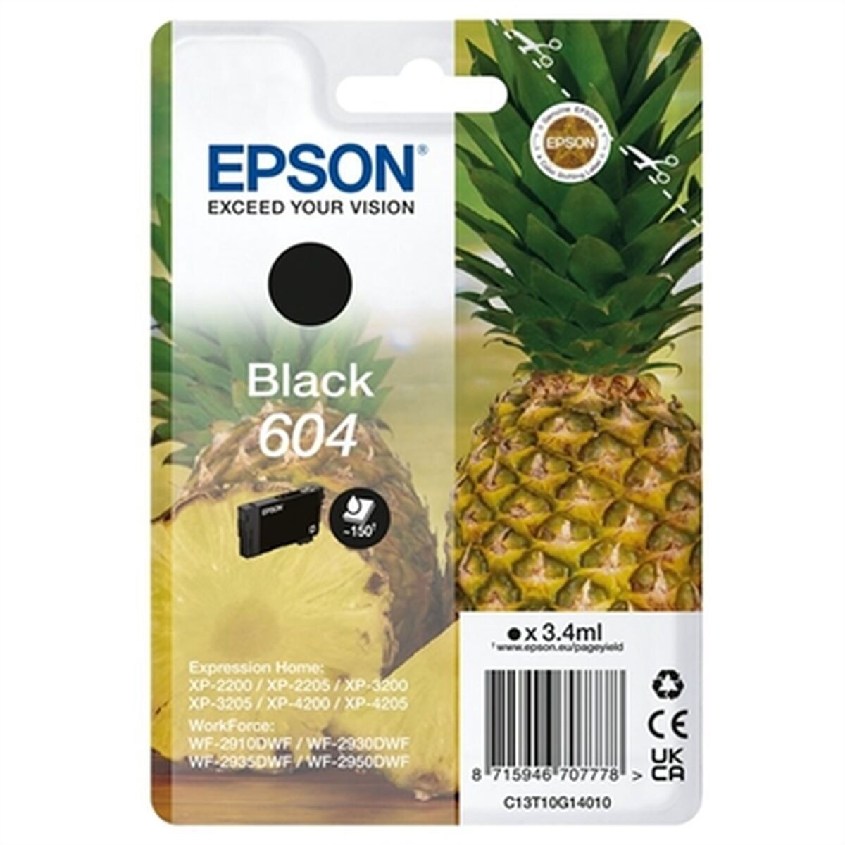 Epson 604 Γνήσιο Μελάνι Εκτυπωτή InkJet Μαύρο (C13T10G14010)