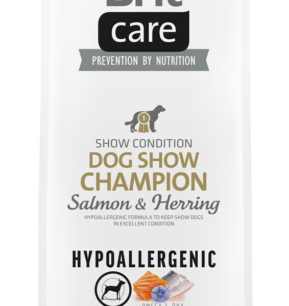 Brit Care Dog Show Champion 12kg Ξηρά Τροφή χωρίς Σιτηρά & Γλουτένη για Ενήλικους Σκύλους με Ρέγγα και Σολομό
