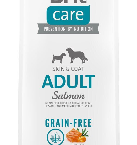 Brit Care Skin & Coat Adult 12kg Ξηρά Τροφή Σκύλων Μικρόσωμων Φυλών με Σολομό
