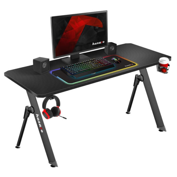 Ηλεκτρικό Γραφείο Gaming Hero 2.8 με Ρυθμιζόμενο Ύψος 140x60x73εκ. Black