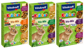Vitakraft Λιχουδιά για Κουνέλι με Λαχανικά kracker Triο-Mix 3τμχ