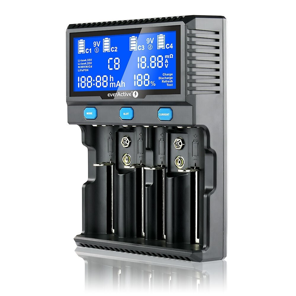 everActive UC-4200 Φορτιστής 4 Μπαταριών Li-ion/Ni-MH Μεγέθους AA/AAA/D/18650/16340/26650/14500