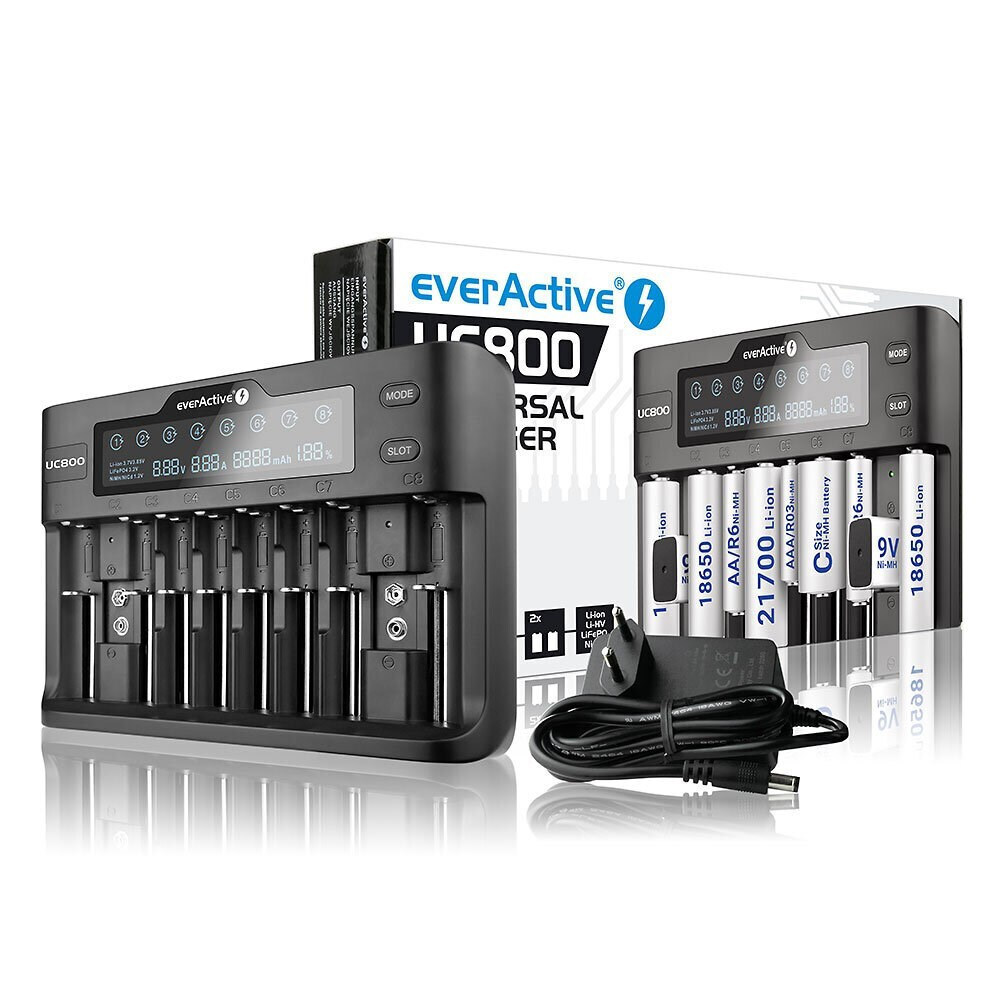 20230123135055_67fe38e1 everActive UC-800 Φορτιστής 8 Μπαταριών Li-ion/Ni-MH Μεγέθους AA/AAA/D/18650/16340/26650/14500 - Image 4
