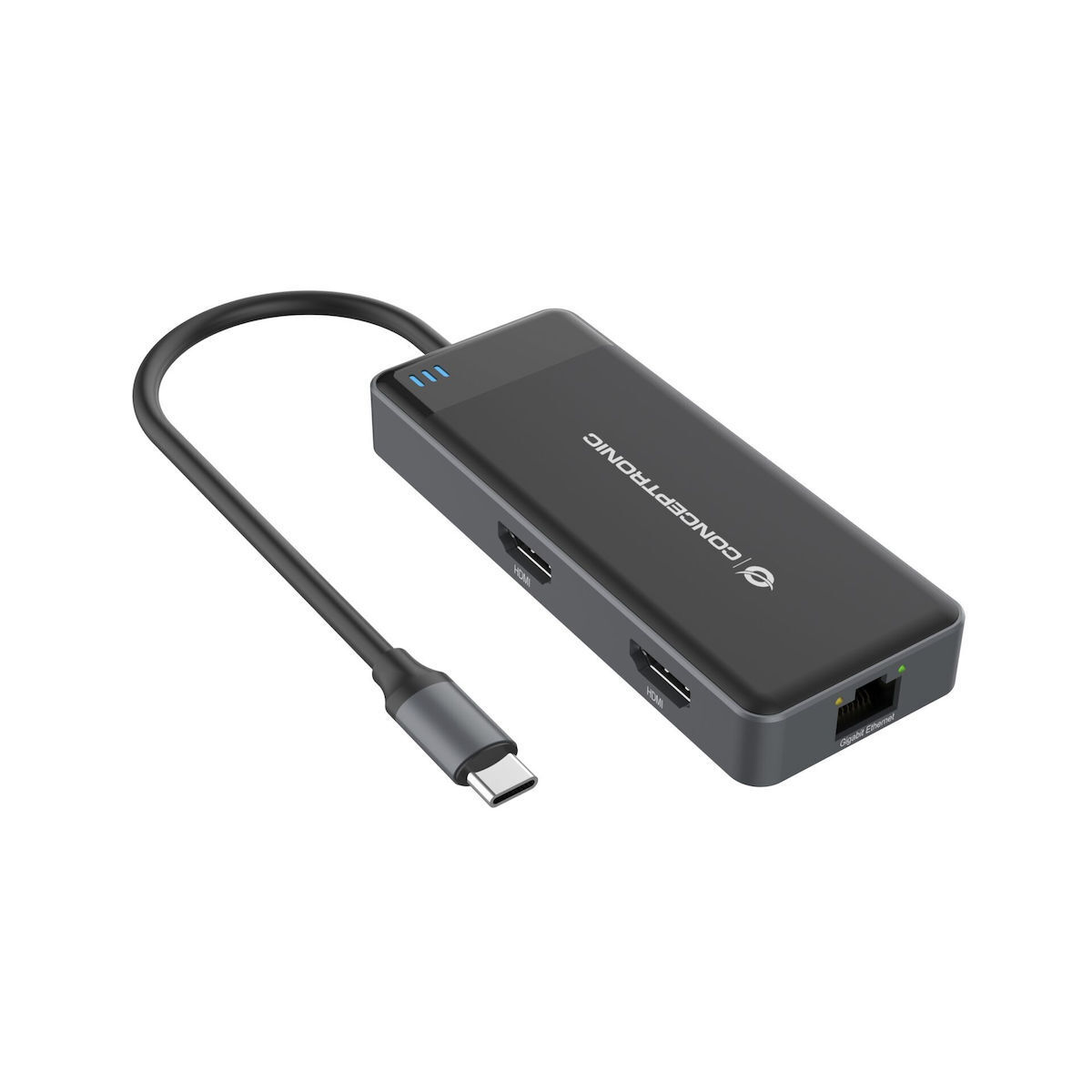 Conceptronic USB-C Docking Station με HDMI 4K PD Ethernet (DONN14G) - Image 1