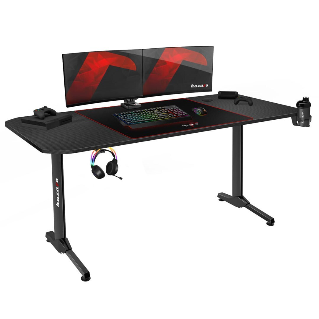 Γραφείο Gaming Hero 4.7 με USB θύρες 160x75x75εκ. Black