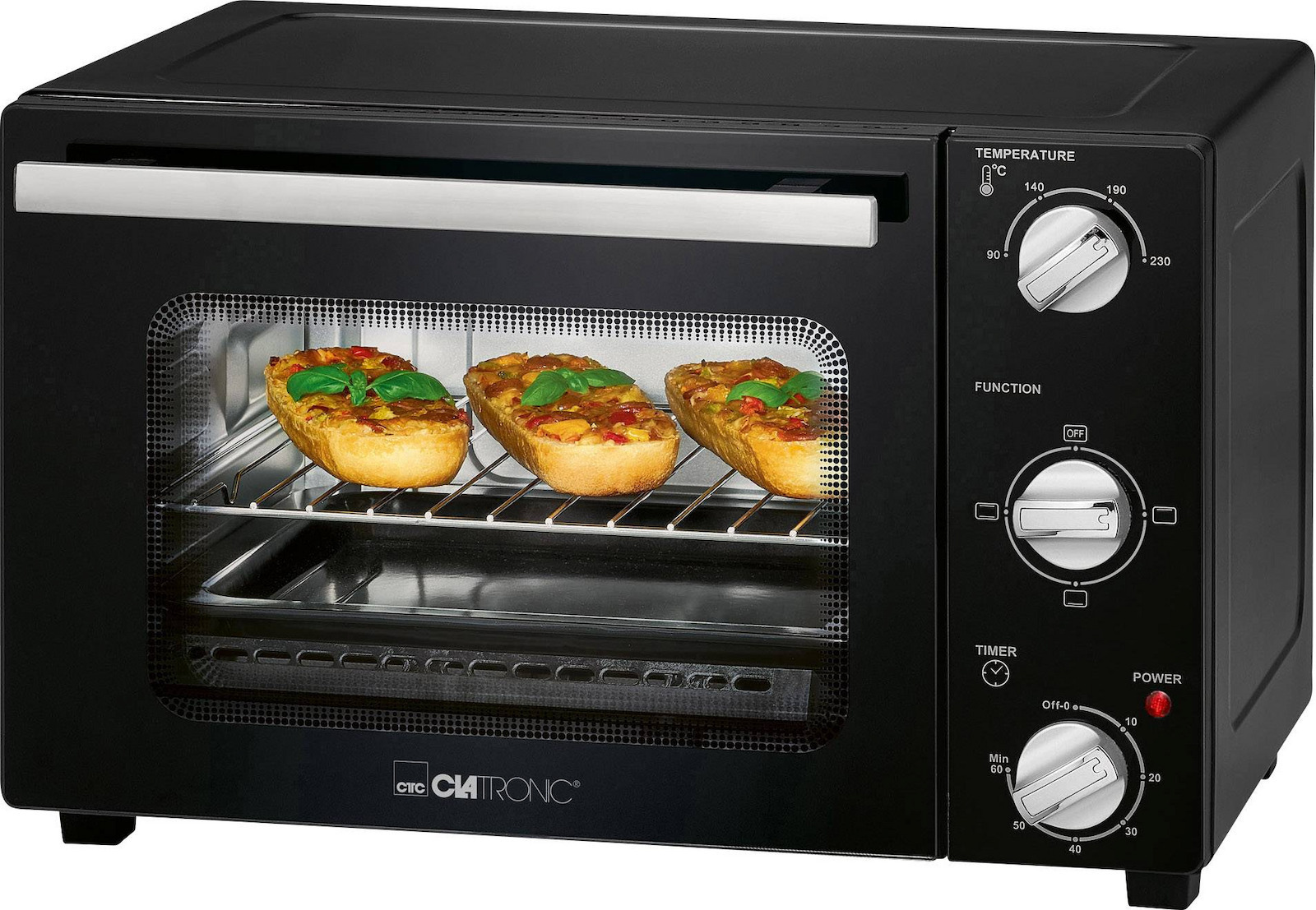 Clatronic MBG 3726 Ηλεκτρικό Φουρνάκι 20lt Χωρίς Εστίες