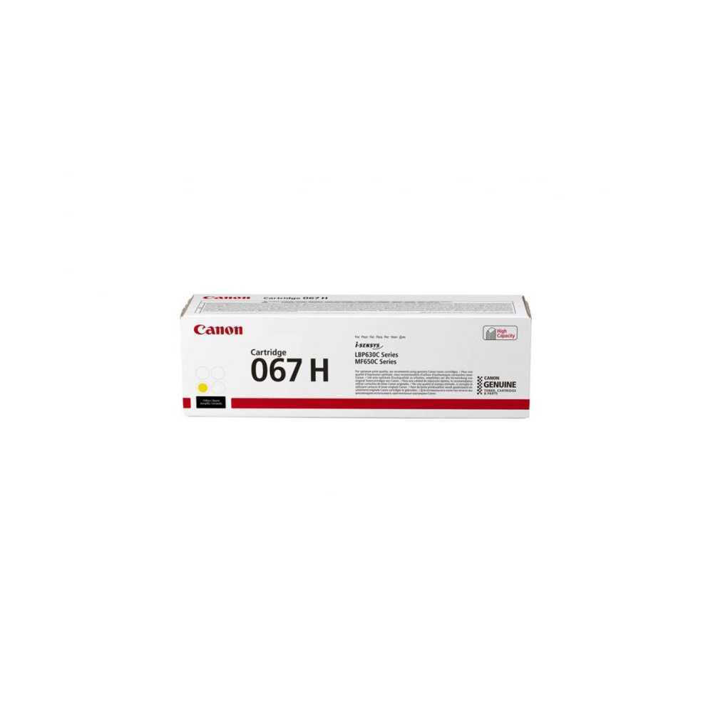 Canon 067H Γνήσιο Toner Laser Εκτυπωτή Κίτρινο High Capacity 2350 Σελίδων (5103C002)