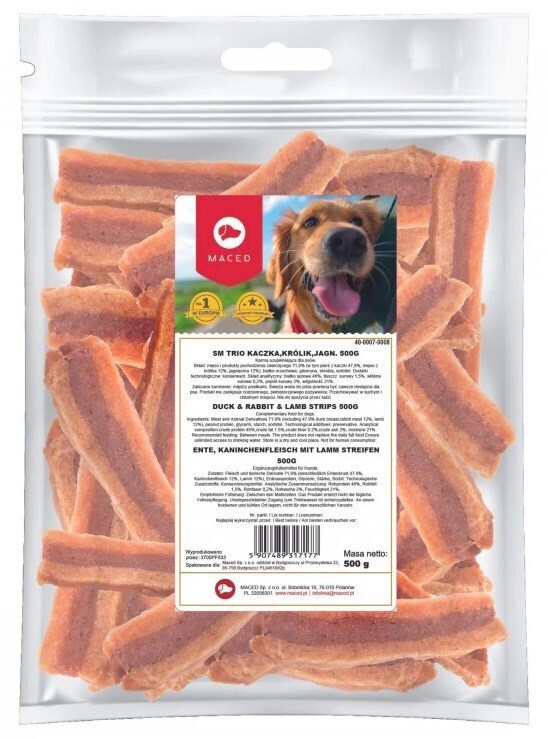 Maced Strips Λιχουδιά Σκύλου με Πάπια 500gr