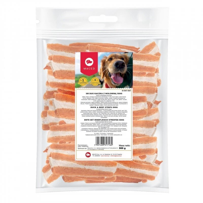 Maced Duo Strips Λιχουδιές Σκύλου με Πάπια 500gr