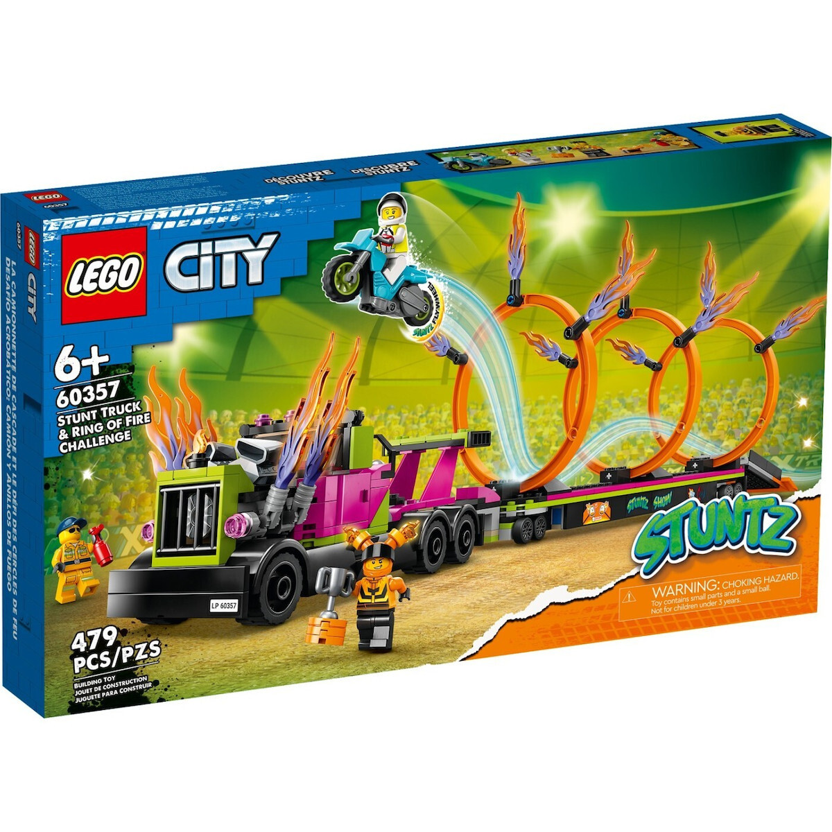 Lego City Stunt Truck & Ring of Fire Challenge για 6+ Ετών