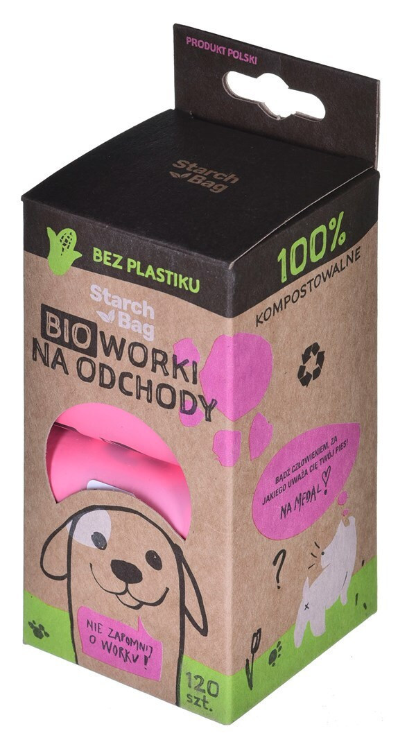 Zolux bioWorki Σακούλες Περιττωμάτων Σκύλου Ροζ