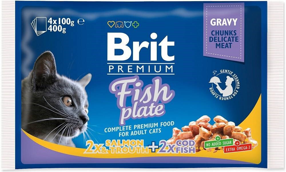 Brit Premium Fish Plate 4x100gr