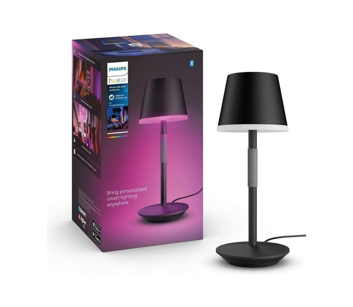 Philips Go Μεταλλικό Πορτατίφ LED με Μαύρο Καπέλο και Βάση