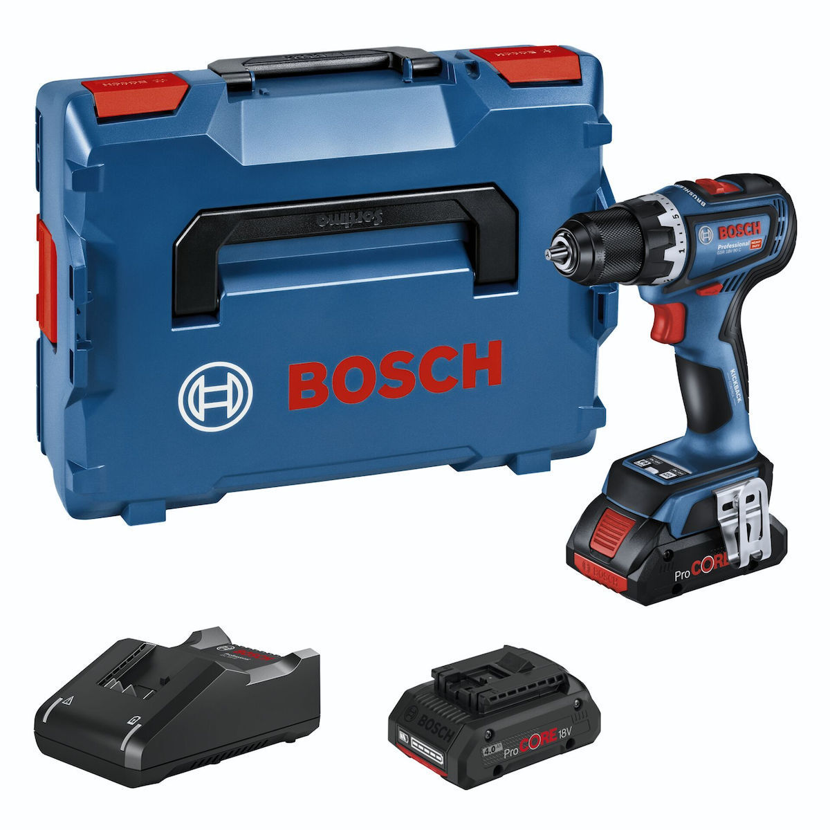 Bosch GSR 18V-90 C Δραπανοκατσάβιδο Μπαταρίας Brushless 18V 2x4Ah