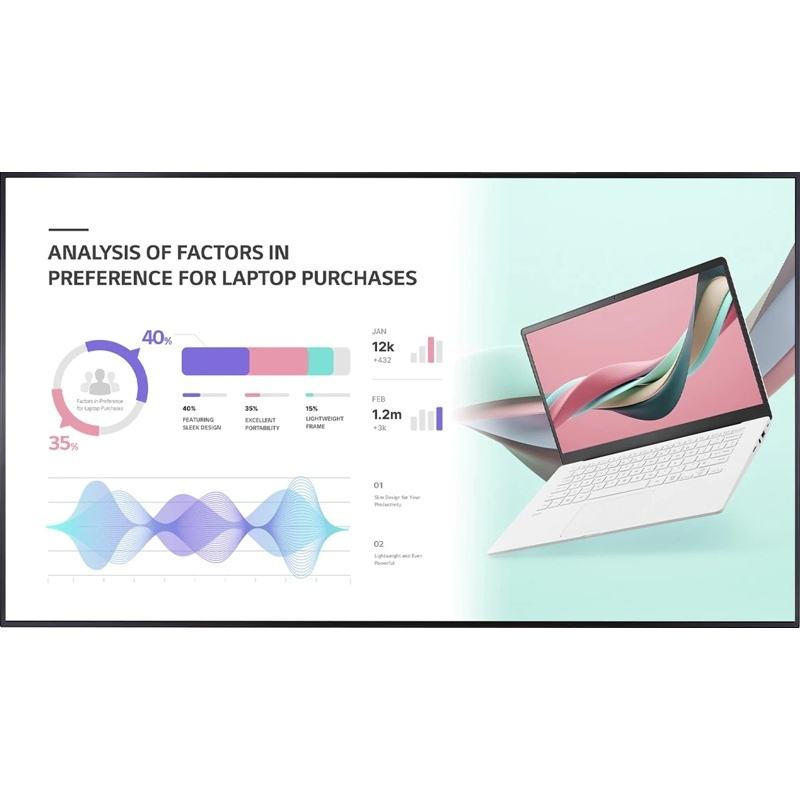 LG Signage Public Display IPS 4K UHD 98" με USB Media Player - Image 1