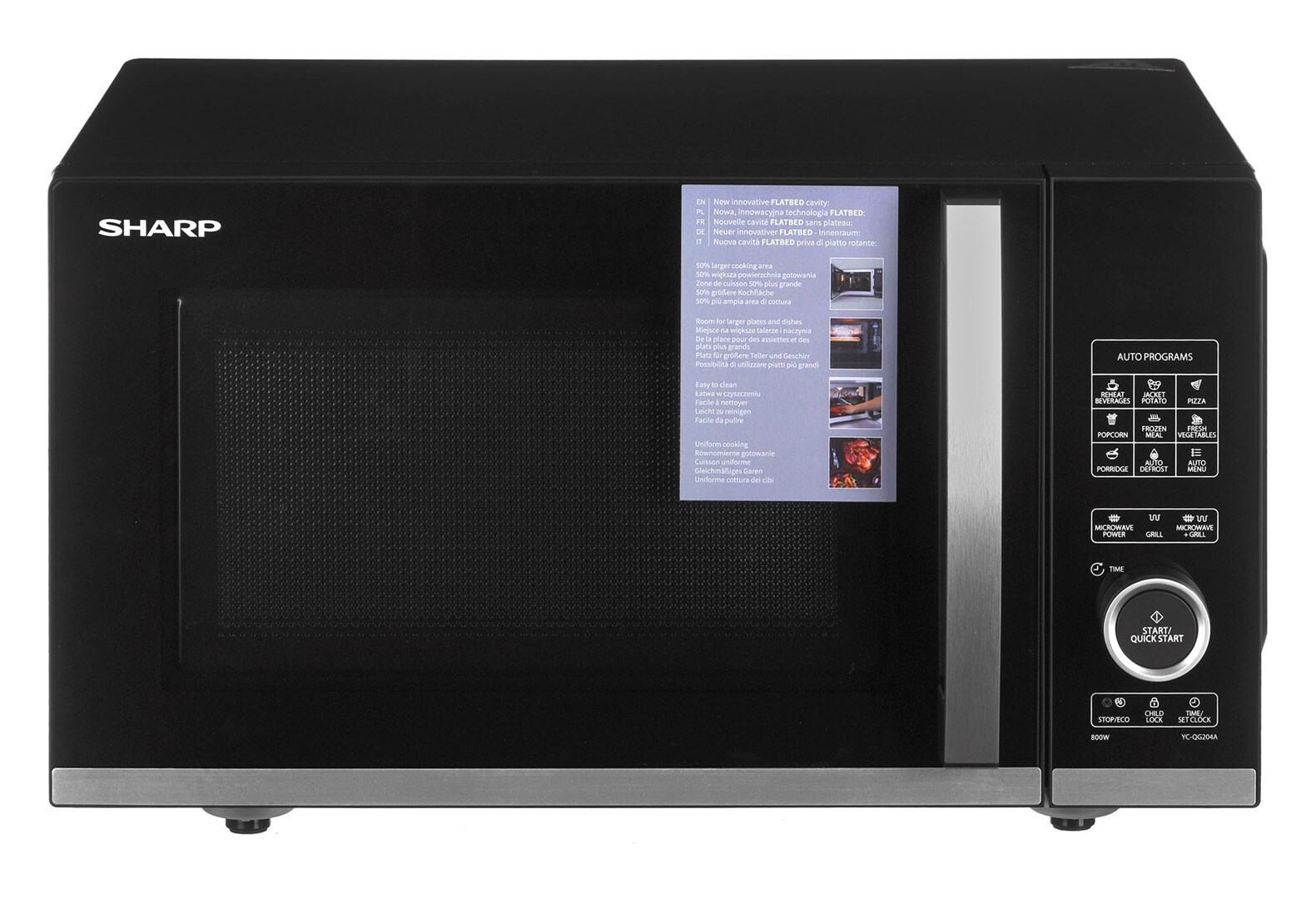 Sharp YC-QG204AEB 20lt Μαύρος