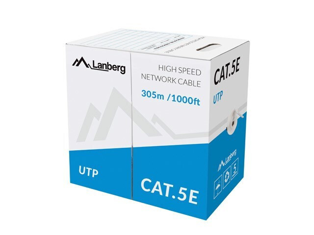 Lanberg Καλώδιο Δικτύου Ethernet 305m Μαύρο