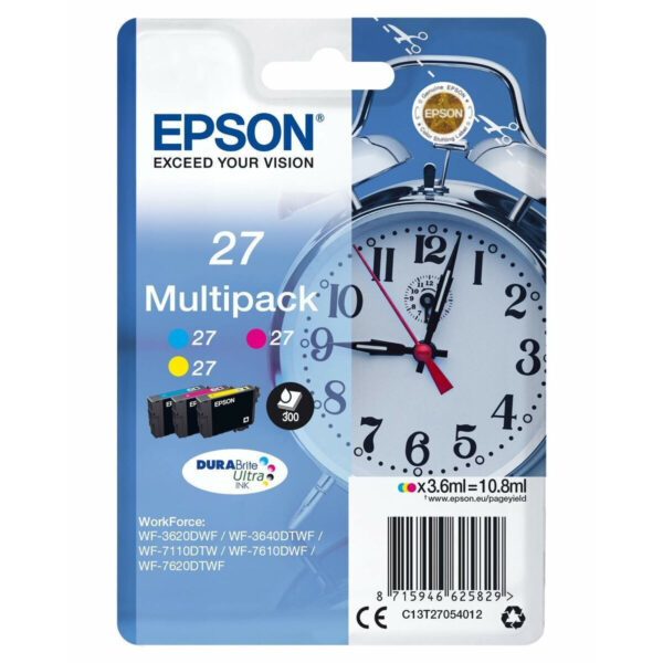 Epson C13t27054022 Γνήσιο Μελάνι Εκτυπωτή InkJet Κίτρινο / Κυανό / Ματζέντα (C13T27054022)
