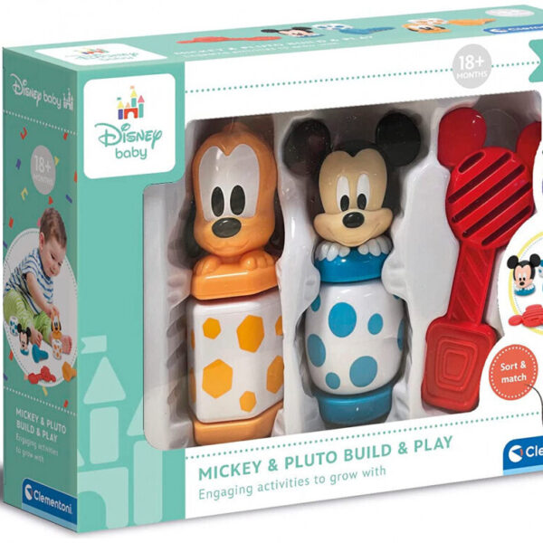 Baby Clementoni Mickey & Pluto Build & Play για 18+ Μηνών