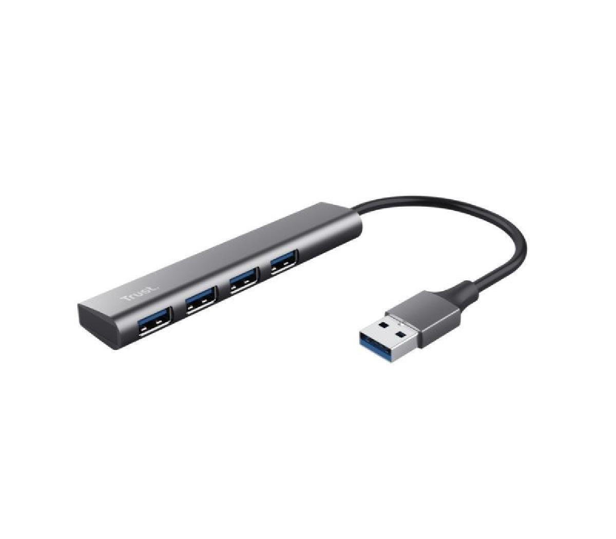 Trust USB 3.2 Hub 4 Θυρών με σύνδεση USB-A Ασημί - Image 1