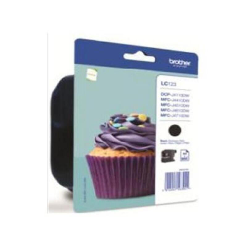 Brother LC123 Γνήσιο Μελάνι Εκτυπωτή InkJet Μαύρο (LC-123BKBP)