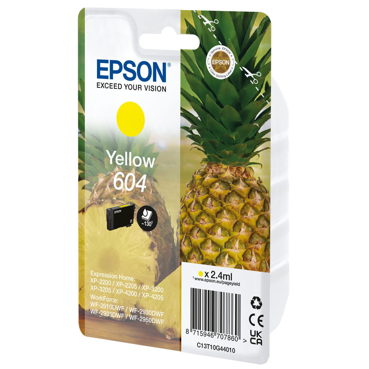 Epson 604 Γνήσιο Μελάνι Εκτυπωτή InkJet Κίτρινο (C13T10G44020)