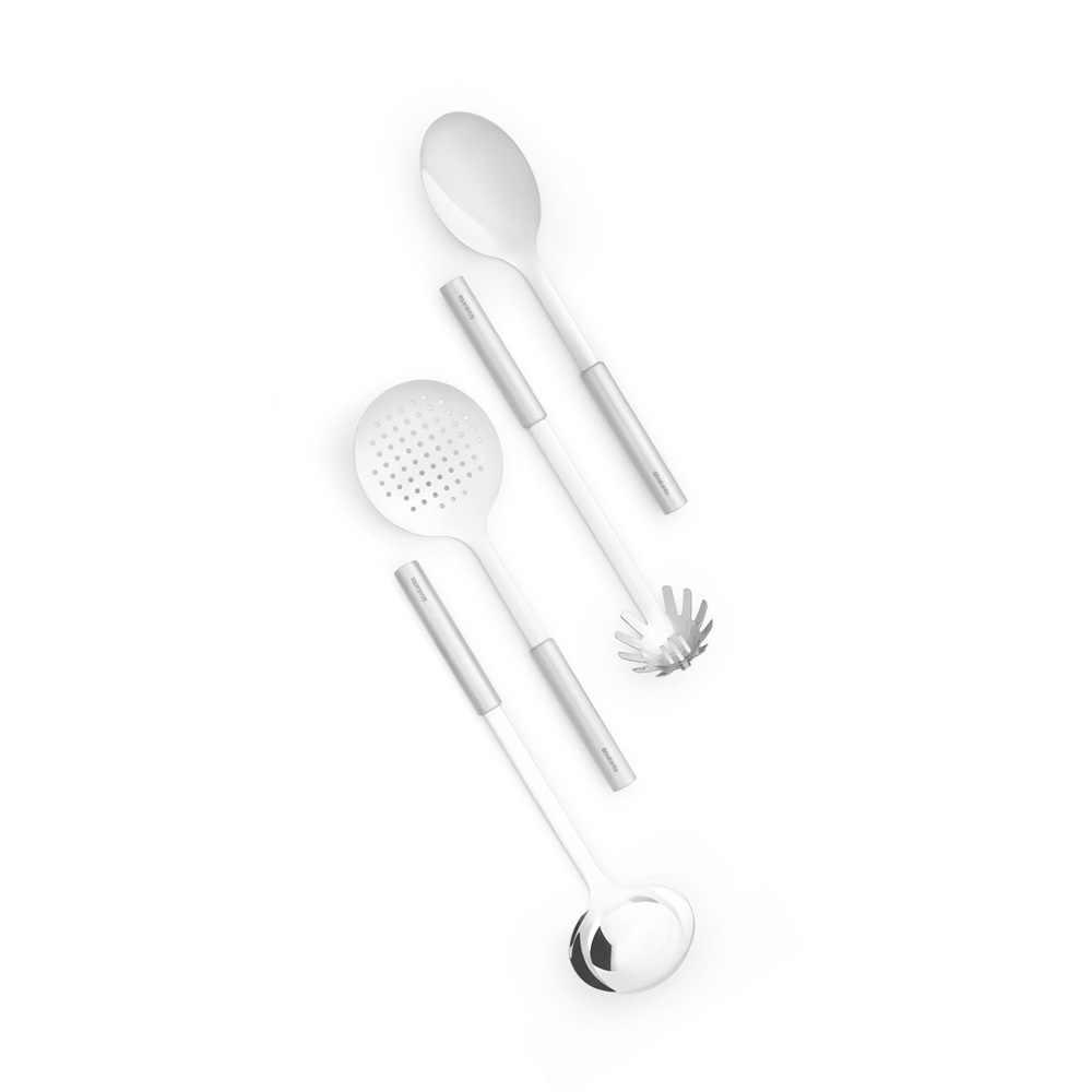 Brabantia Σετ Μεταλλικών Εργαλείων Μαγειρικής 4τμχ Ασημί