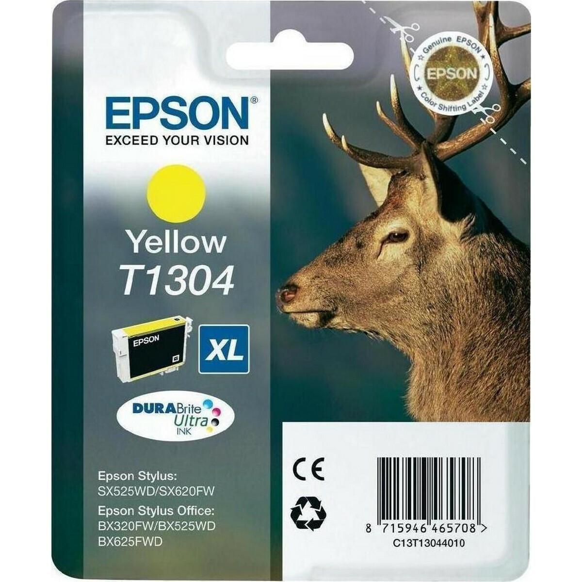 Epson T1304 Γνήσιο Μελάνι Εκτυπωτή InkJet Κίτρινο (C13T13044010 C13T13044012) - Image 1