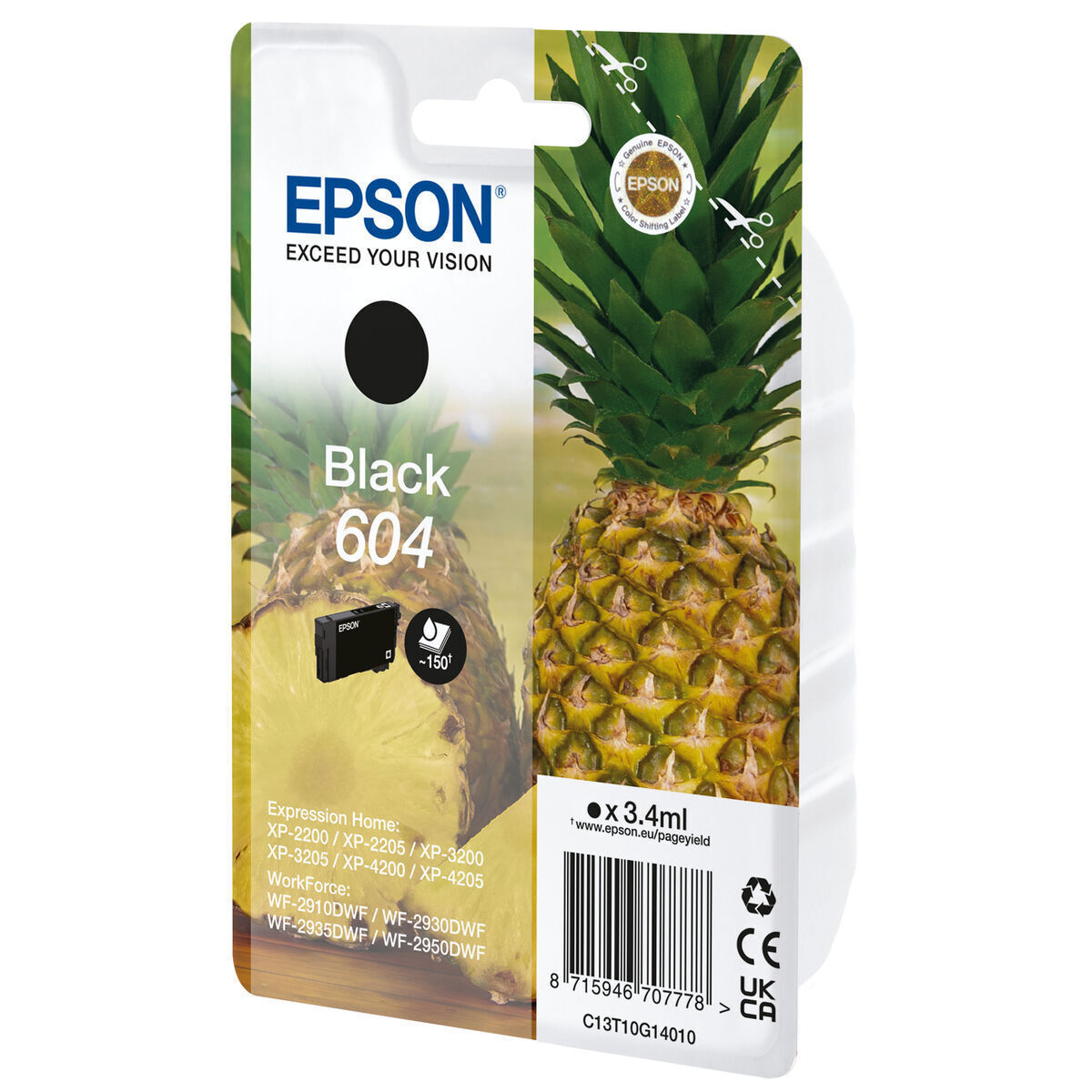 Epson 604 Γνήσιο Μελάνι Εκτυπωτή InkJet Μαύρο (C13T10G14020)