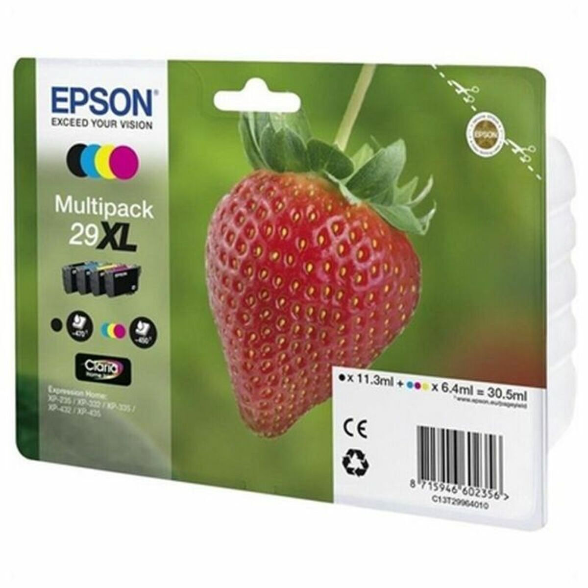 Epson 29XL Γνήσιο Πακέτο 4 Μελανιών Εκτυπωτή InkJet Κίτρινο / Κυανό / Ματζέντα / Μαύρο (C13T29964022)