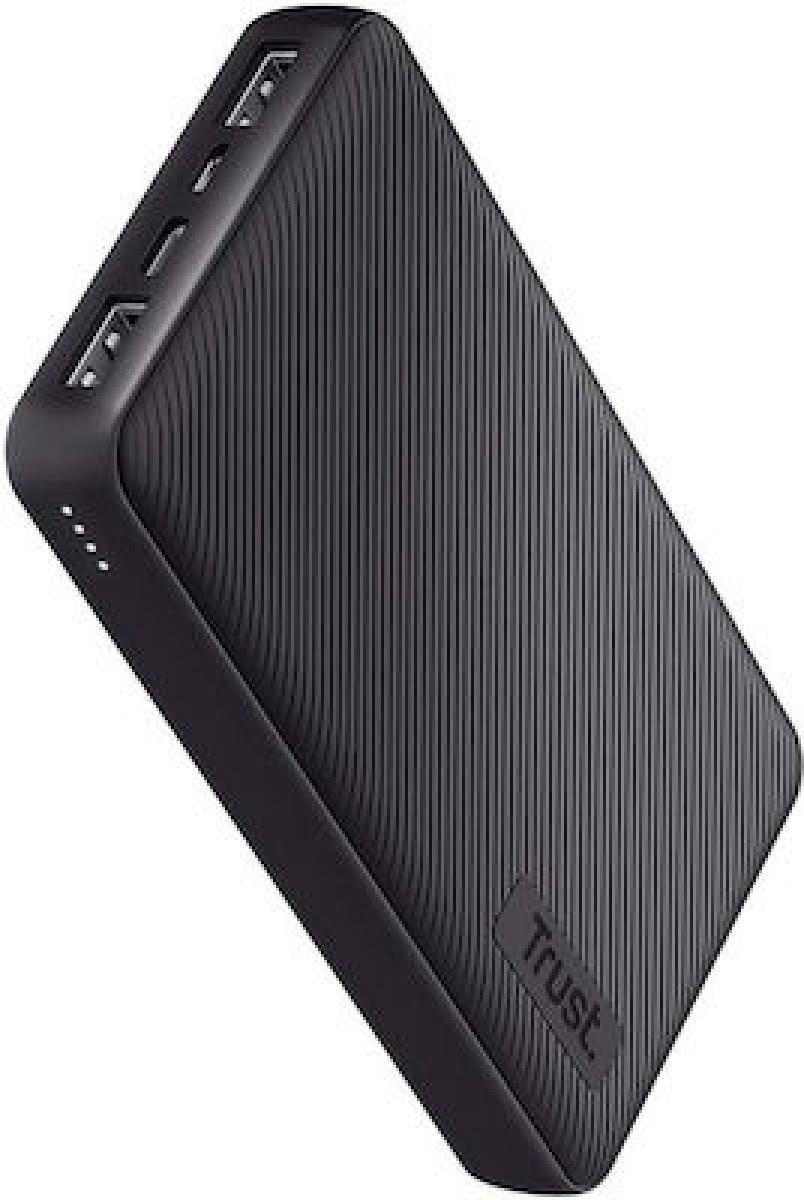 Trust Primo Power Bank 15000mAh 15W με 2 Θύρες USB-A και Θύρα USB-C Μαύρο