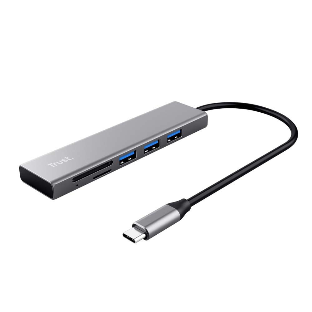 Trust Halyx USB 3.0 Hub 3 Θυρών με σύνδεση USB-C Γκρι