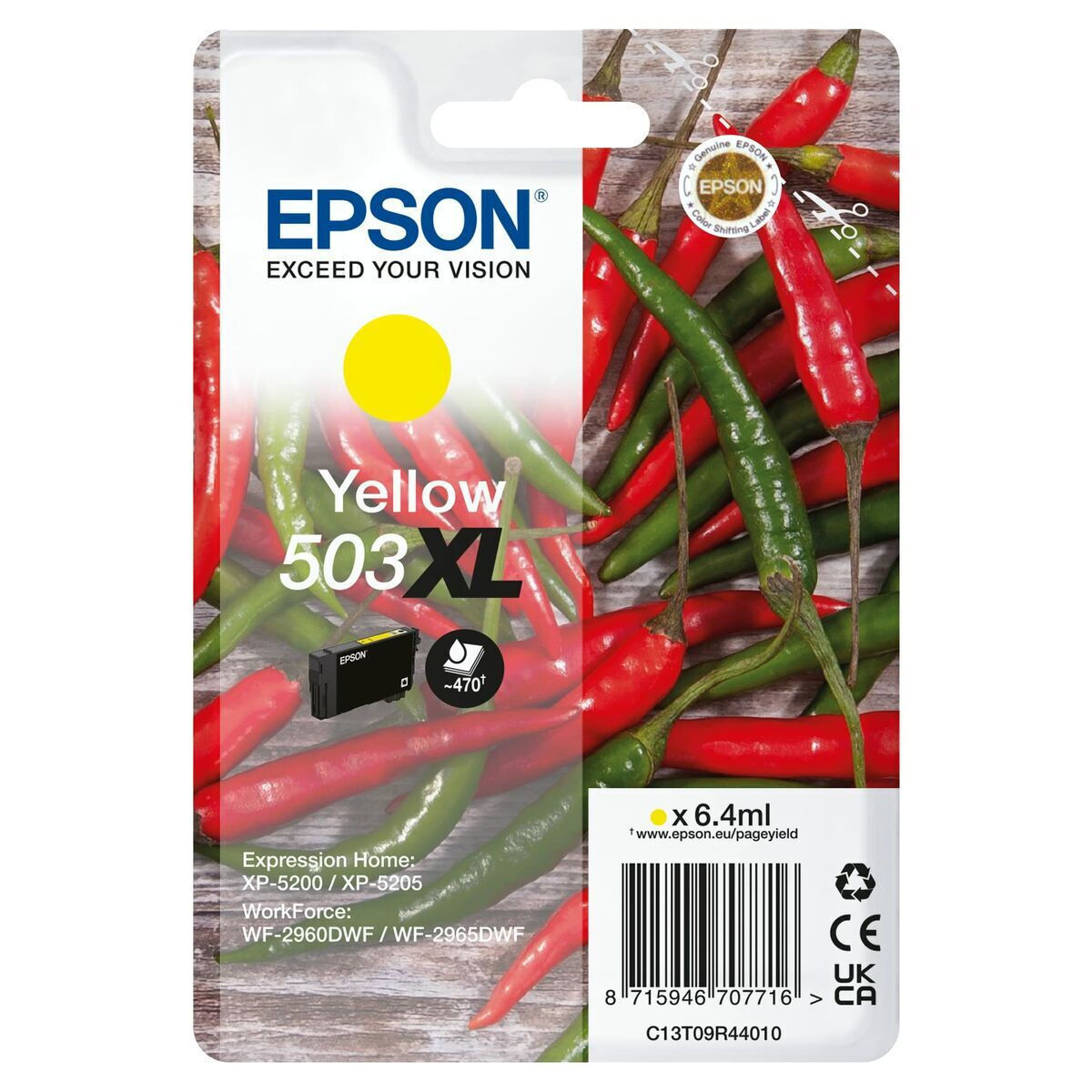 Epson 503XL Γνήσιο Μελάνι Εκτυπωτή InkJet Μαύρο (C13T09R44020)