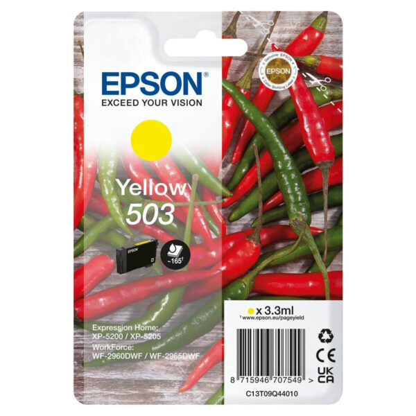 Epson 503 Γνήσιο Μελάνι Εκτυπωτή InkJet Κίτρινο (C13T09Q44020)