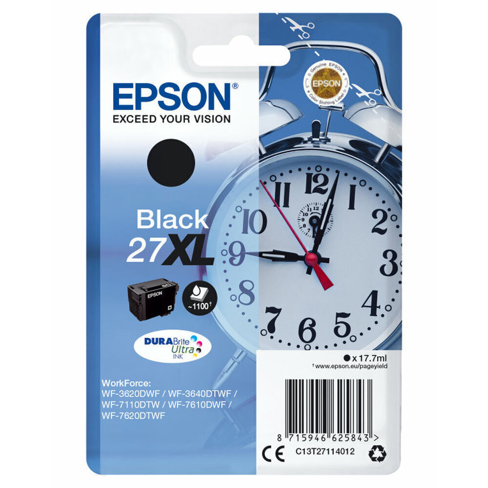 Epson 27XL Γνήσιο Μελάνι Εκτυπωτή InkJet Μαύρο (C13T27114022)