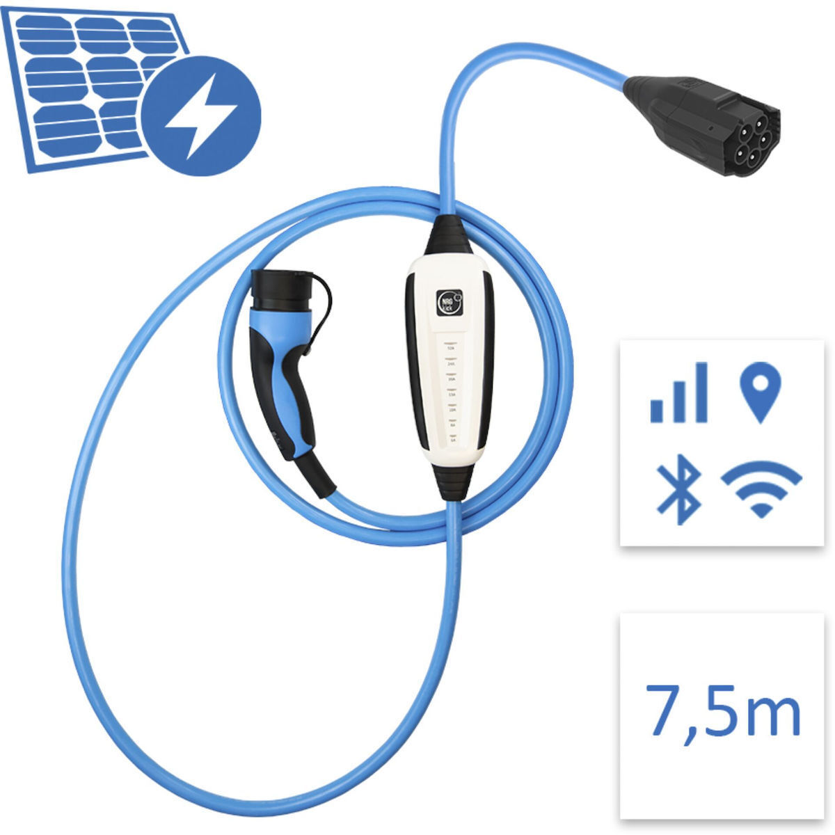Nrgkick Φορητός Σταθμός Φόρτισης 22kW με Ενσωματωμένο Καλώδιο Type 2 (12801000-30001002)
