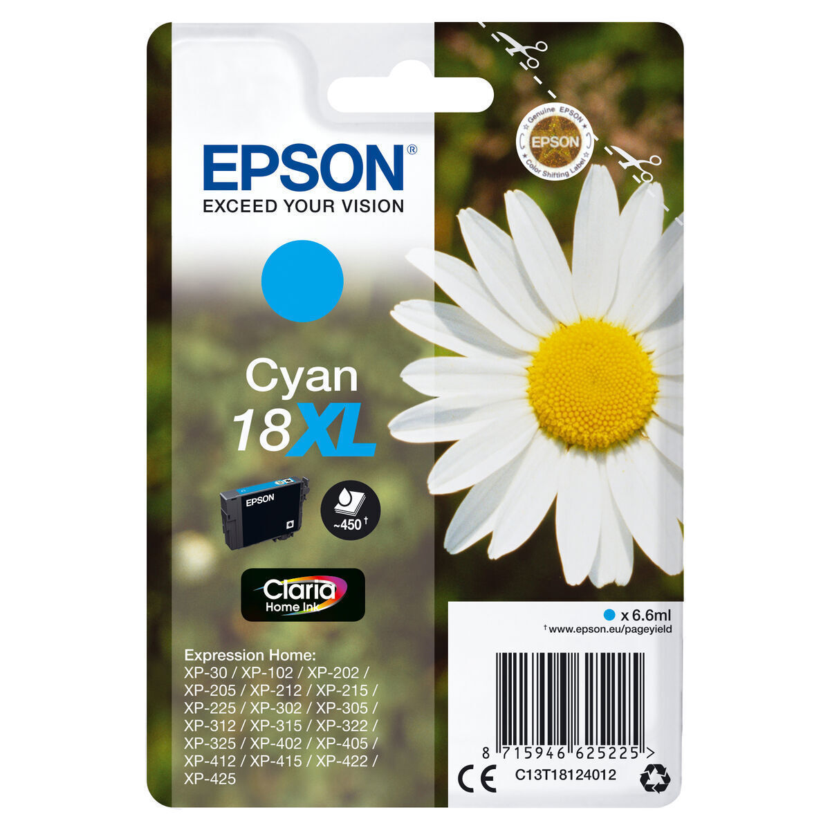 Epson 18XL Γνήσιο Μελάνι Εκτυπωτή InkJet Μπλε (C13T18124022)