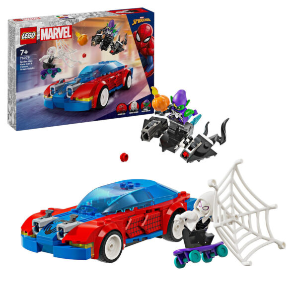 Lego Spider-Man Spider-man Race Car & Venom Green Goblin για 7+ Ετών