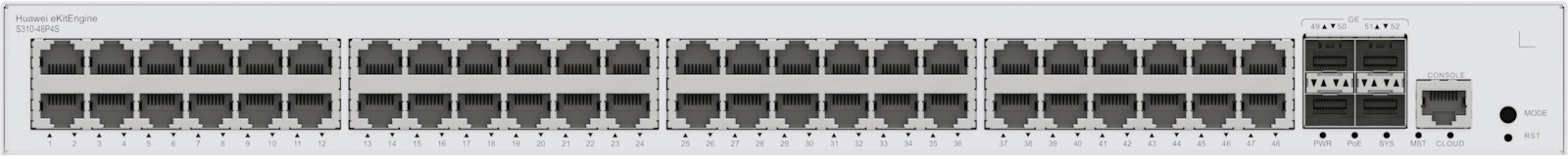 20240110162533_huawei_s310_48p4s_unmanaged_l2_poe_switch_me_48_thyres_gigabit_1gbps_ethernet_kai_4_sfp_thyres Huawei S310-48P4S Unmanaged L2 PoE+ - Image 1