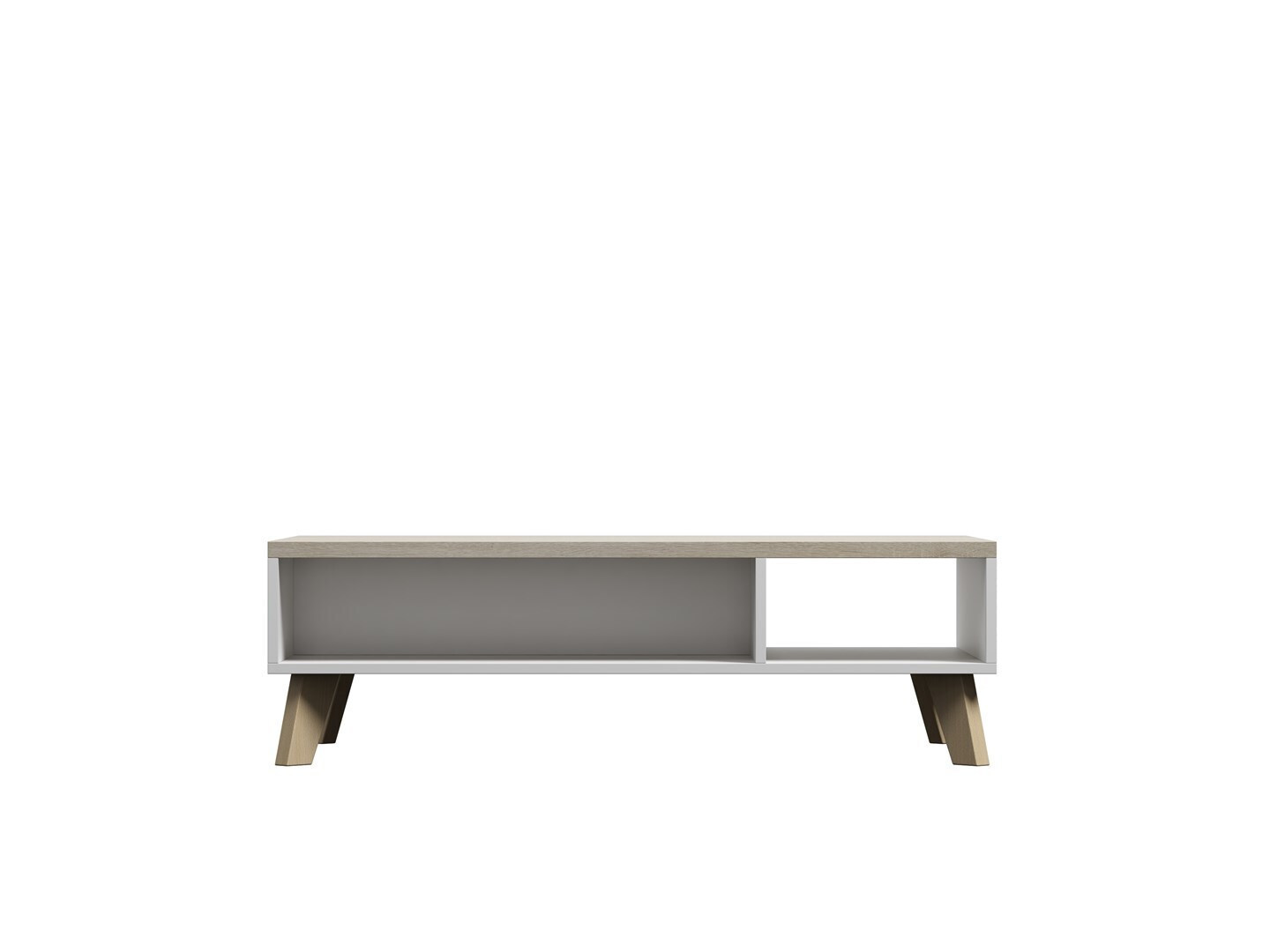 Τραπεζάκι Σαλονιού Lotta 110 110x60x35cm White / Sonoma Oak