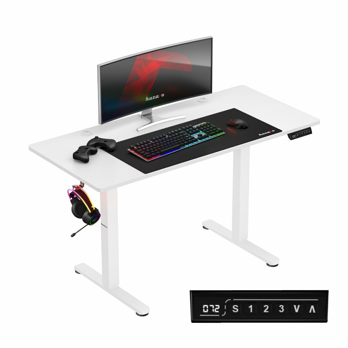 20240129124516_grafeio_xylino_leyko_120x60ek_s9146258 Ηλεκτρικό Γραφείο Hero 8.2 με Ρυθμιζόμενο Ύψος 120x60x72εκ. - Image 1
