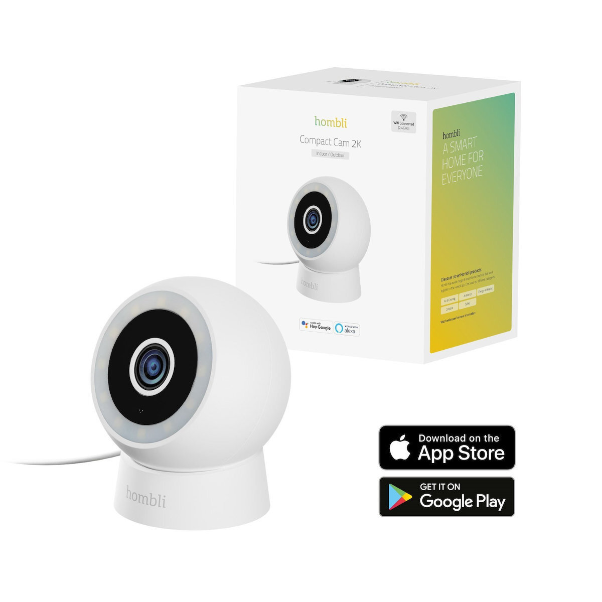 Hombli Compact Cam 2K IP Κάμερα Wi-Fi Full HD+ 4MP
