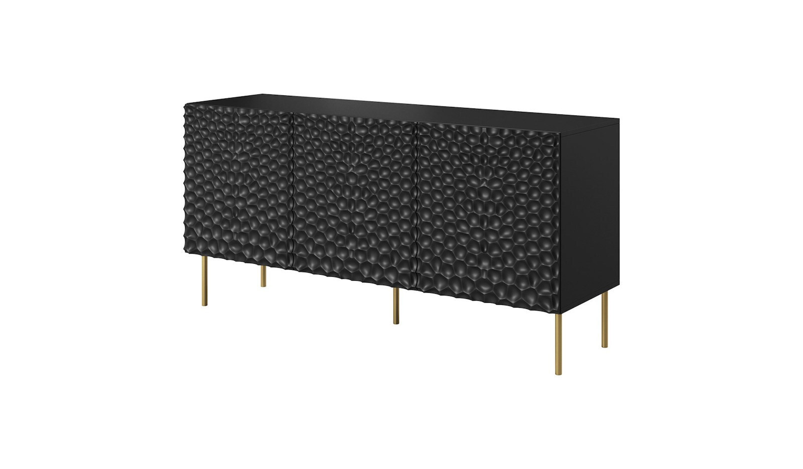 Μπουφές Hole Ξύλινος Matte Black 152x42.5x74.5cm