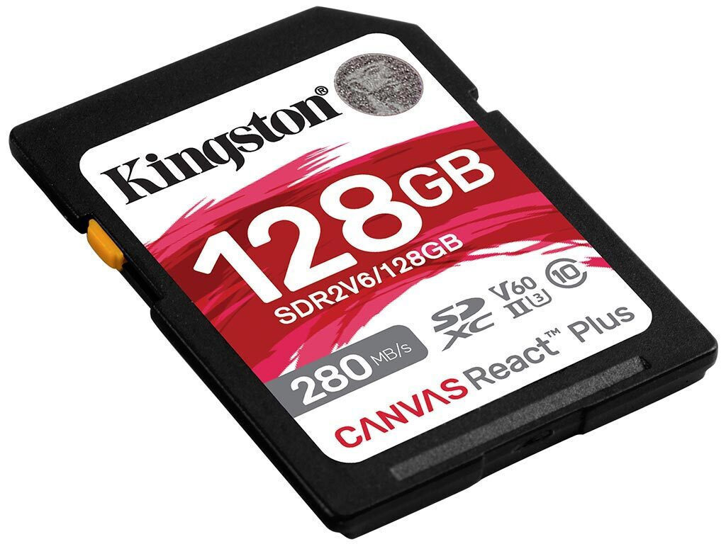 Kingston Canvas React Plus V60 SDXC Class 10 U3 V60 UHS-II