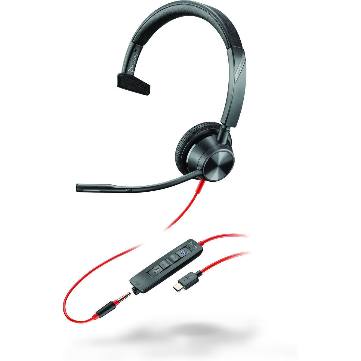 Poly Blackwire 3315 On Ear Multimedia Ακουστικά με μικρόφωνο και σύνδεση USB-C / 3.5mm Jack - Image 1