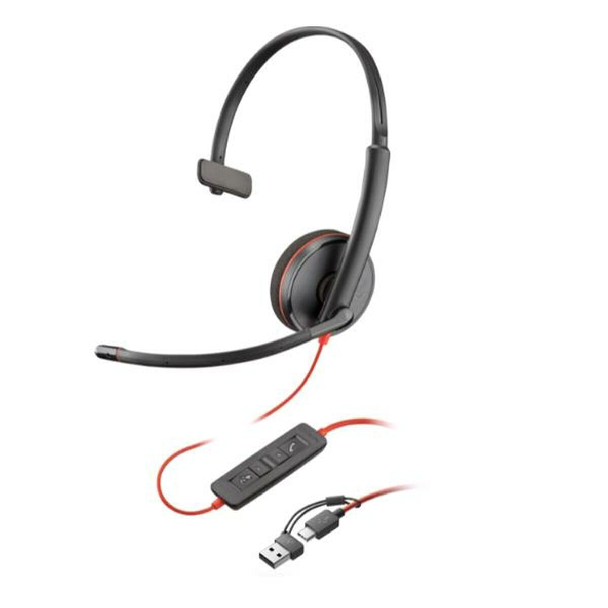 Poly Blackwire 3210 On Ear Multimedia Ακουστικά με μικρόφωνο και σύνδεση USB-C / USB-A - Image 1