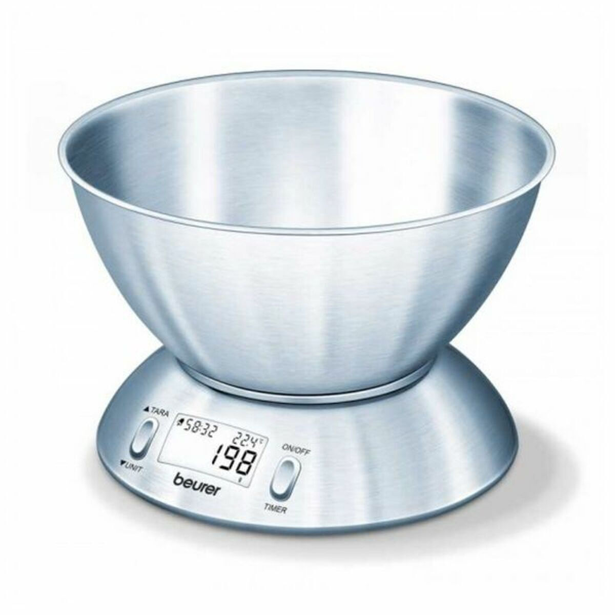 Beurer Ψηφιακή Ζυγαριά Κουζίνας με Κάδο 1gr/5kg Μαύρη - Image 1