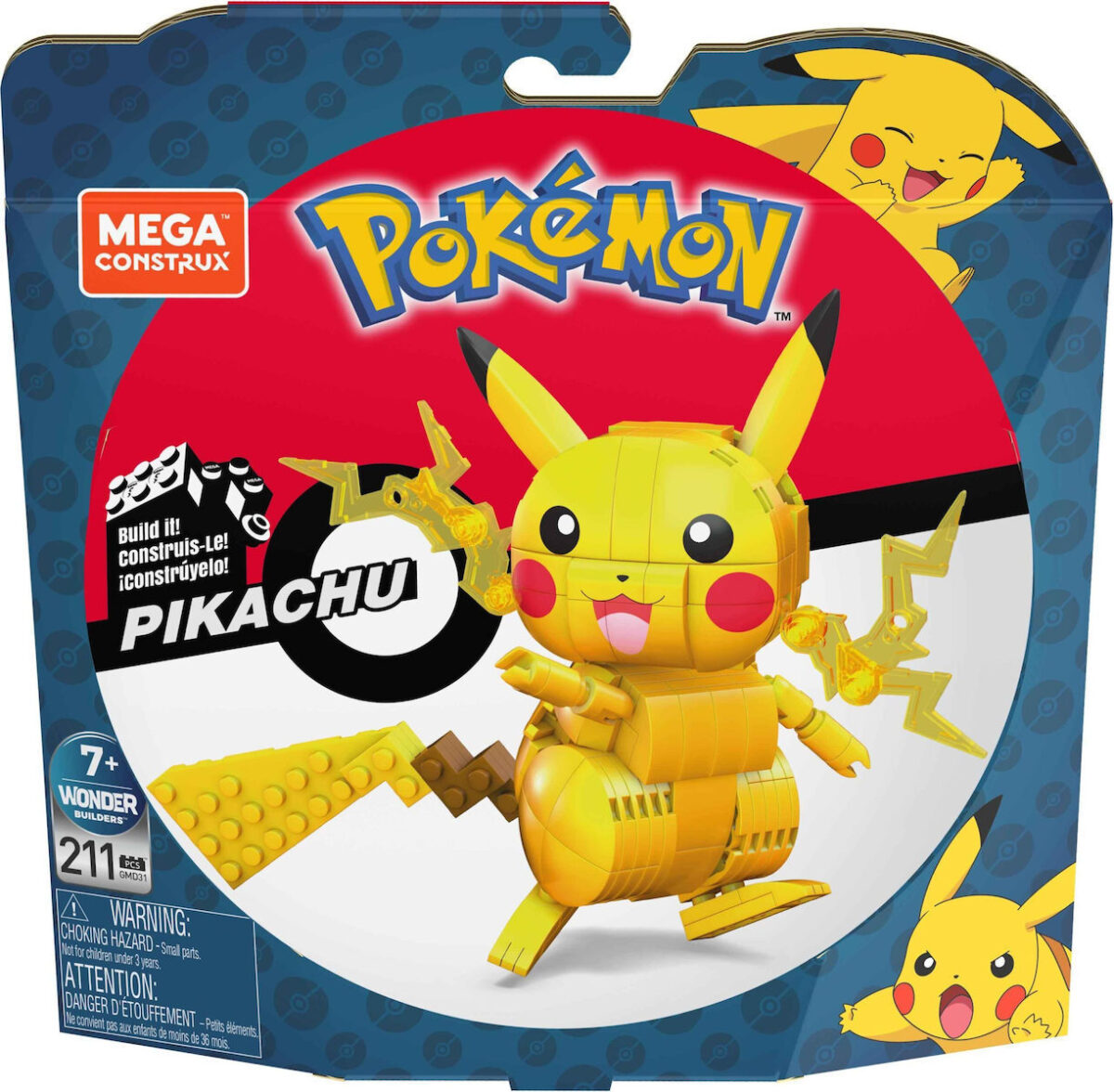 Mega Bloks Mega Construx: Pokémon Medium Pikachu για 7+ Ετών 211τμχ - Image 4