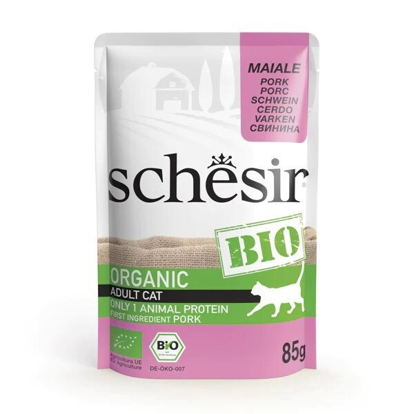 Schesir Υγρή Τροφή για Γάτα με Χοιρινό 85gr